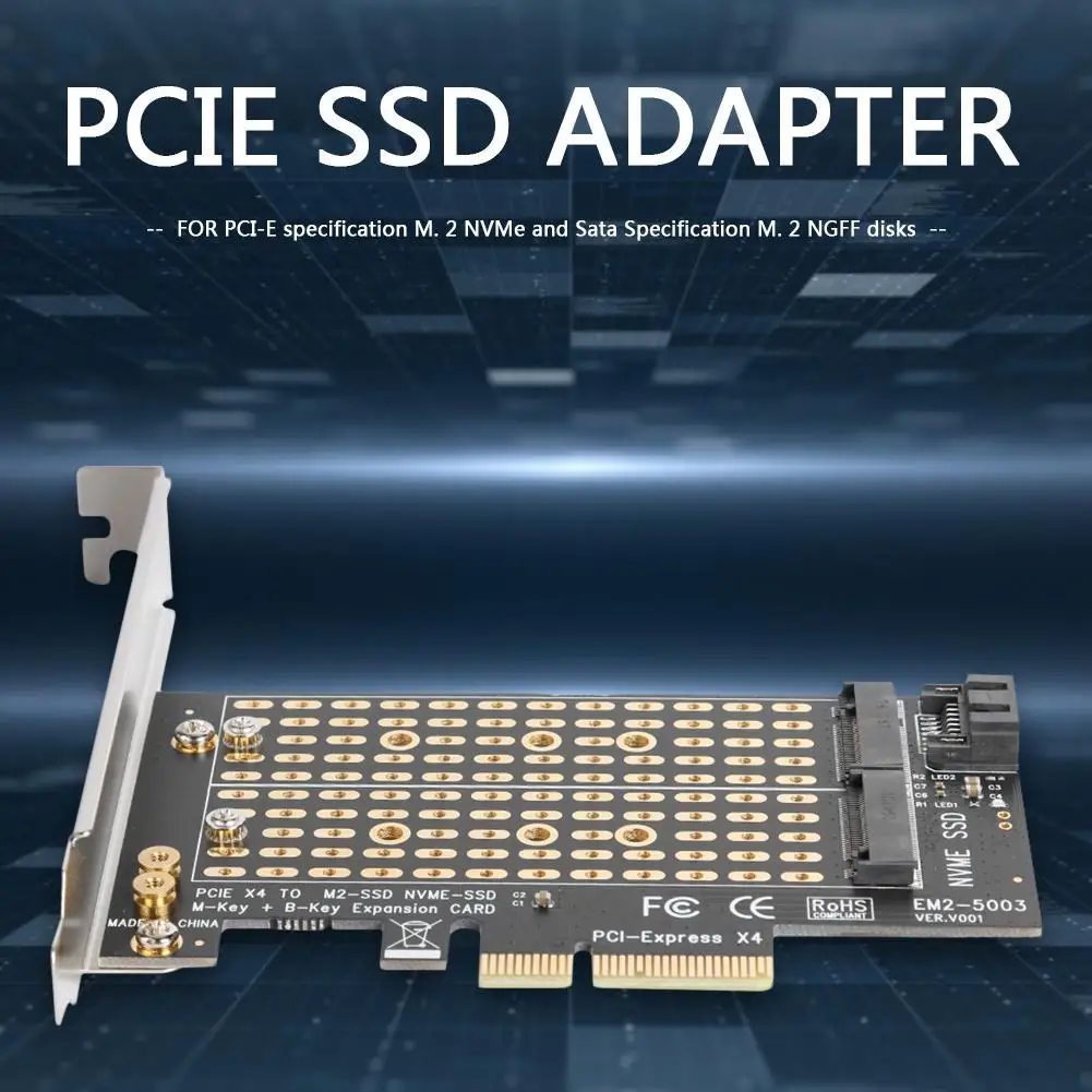 어댑터 확장 카드 SATA 가정용 컴퓨터 안전 M + B 키, M.2 NVME SSD-PCIE 부품, 2230 2242 2260 2280