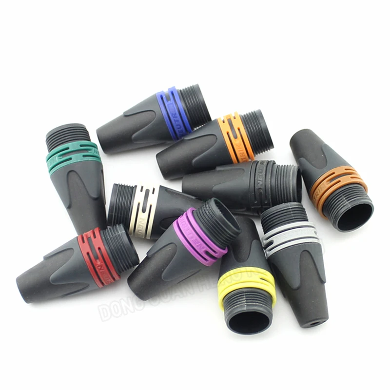 Microphone Accessories 1PC XLR Anti-Roll Color Ring NC3FXX/NC3MXX Special Multi-Color Anti-Roll Microphone Signal Cable Connector Marker Ring 9 Colours