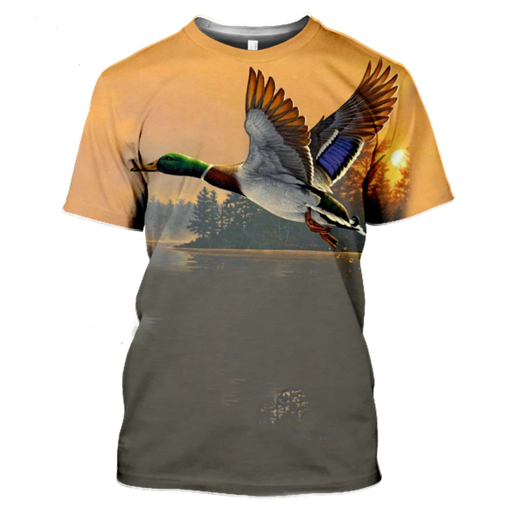 

Men's 3D Print T-Shirt Summer Animal Hunting Partridge Bird Fashion Casual Short Sleeve Streetwear Tops Tees Oversized Clothing