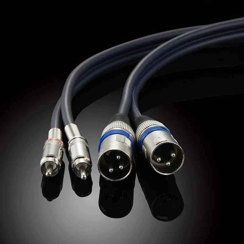 Premium Dual RCA to XLR Audio Cable for Professional Sound Equipment