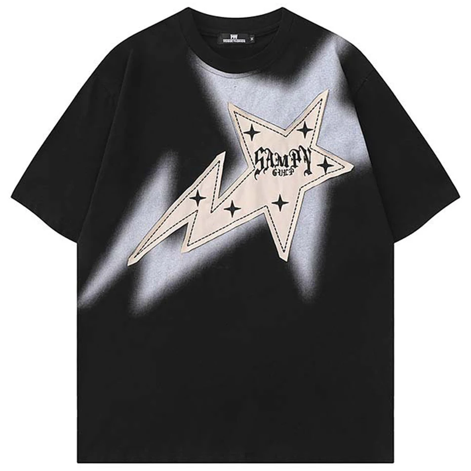 Men's Y2K Oversized Star T-shirts - true deals club