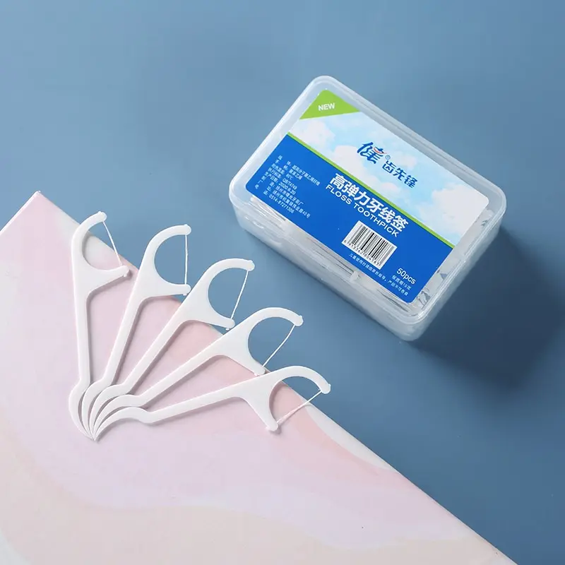 Dental Floss Stick 50/100pcs Tooth Cleaning Interdental Brush Pick Oral Hygiene Care 1 Bag Ultra-Fine