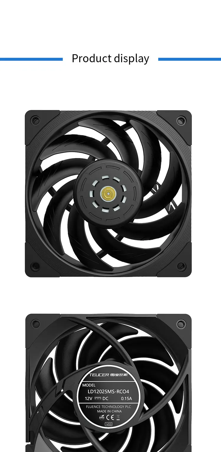 T30 Series PC Cooling Fan High Wind Pressure Performance Version Dynamic Balance
