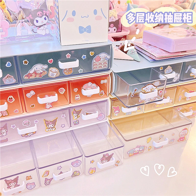 Sanrio Kuromi 3 drawers storage box/ organizer