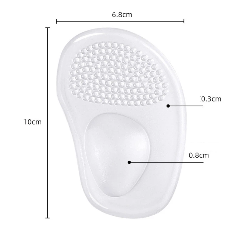 Silicone Massage Anti-Slip High Heel Insoles - Pain Relief Forefoot Pads