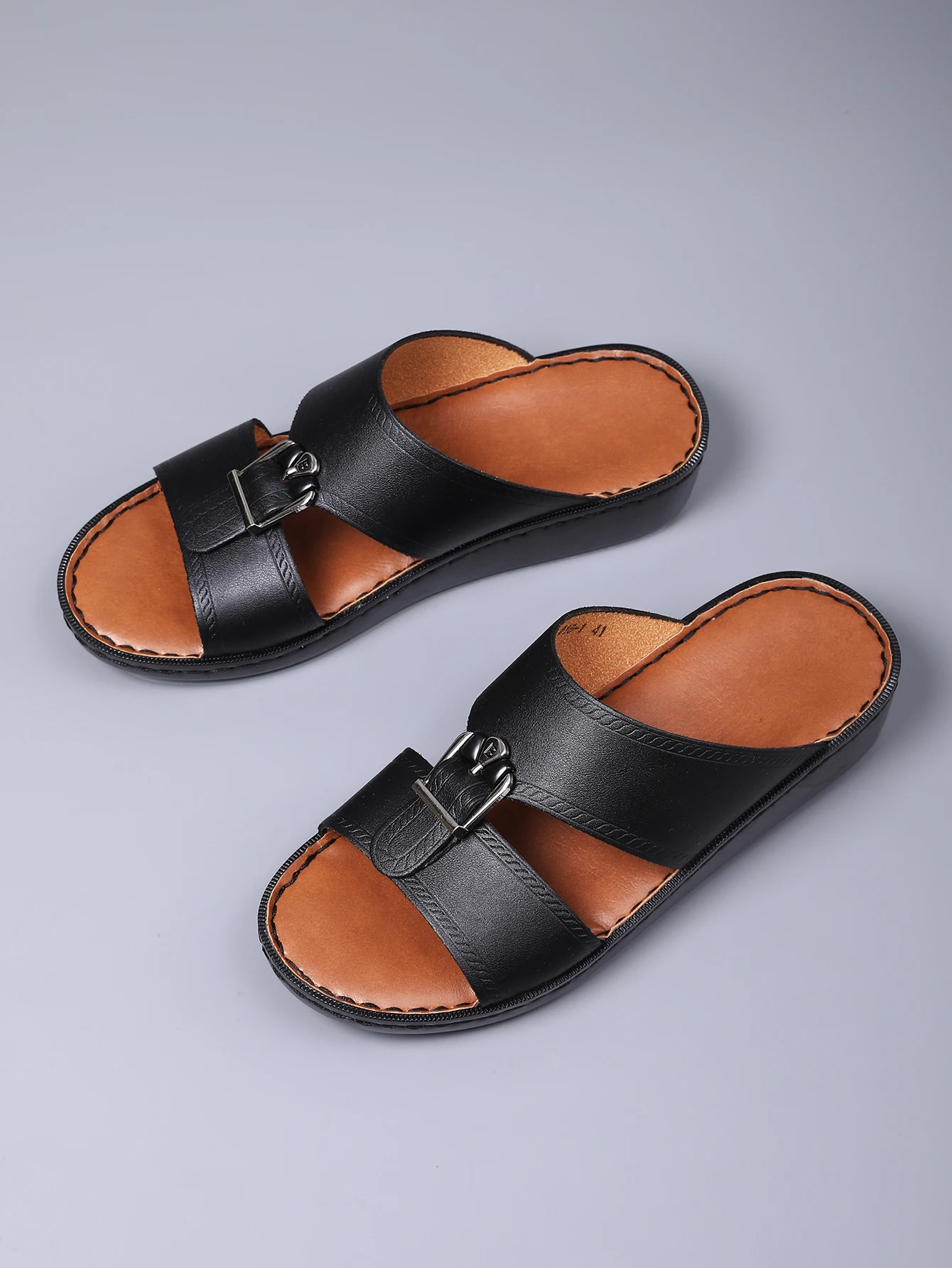 جديد أزياء النعال العربية للرجال حجم كبير من جلد ا...