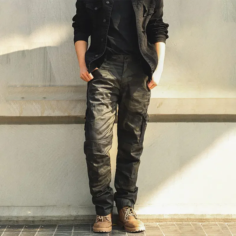 

Camouflage Cargo Pants Men Outwear Multi Pocket Working Pants Men Workwear Straight Casual Pants Trousers