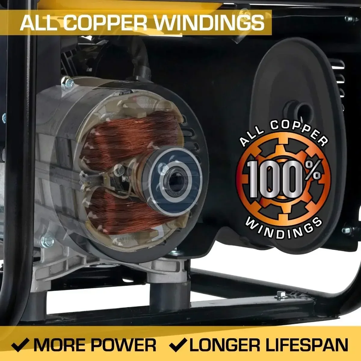 New DS4000S Portable Generator,Plenty of Power – With 4,000 peak watts and 3,300 running watts Yellow/Black  | USA | NEW