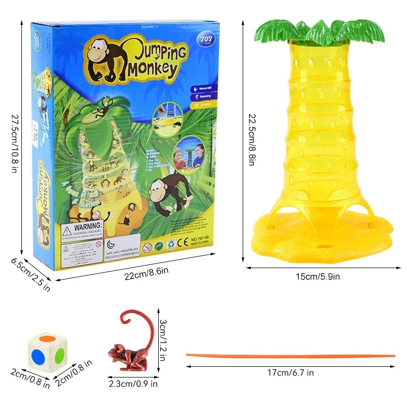 Fun Monkey Climbing Tree Game Toy Parents Kids Interactive Party Board Game Toy Family Tabletop Monkey Climbing Tree Board