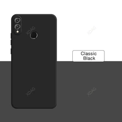 Shockproof Liquid Silicone High-Quality Square Phone Case with Lens Protection for Honor 8X (Classic Black)