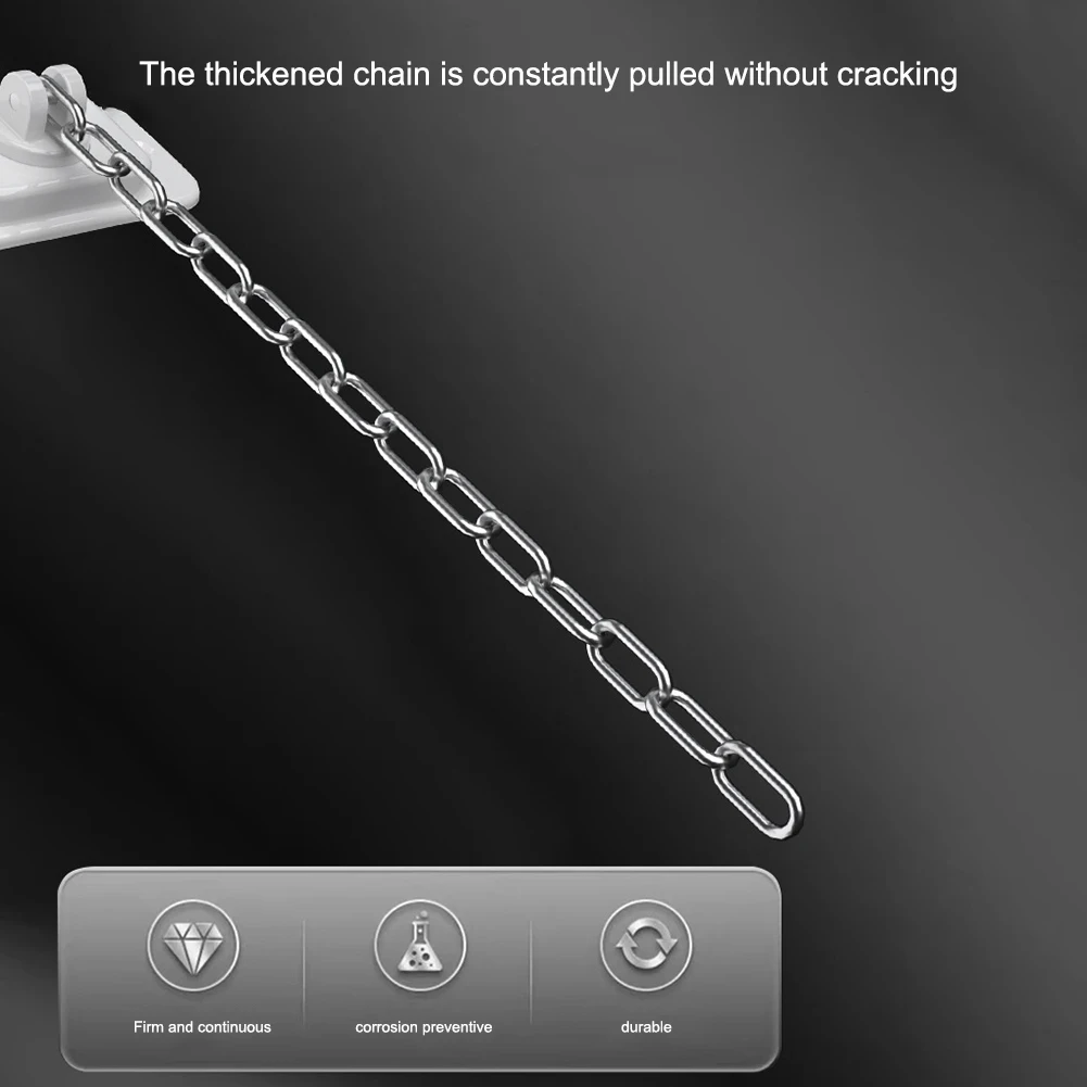 Window Security Locks Self Adhesive Window Frame Safety Chain Lock No Drilling Adjustable for UPVC Wooden Sliding Window Locks