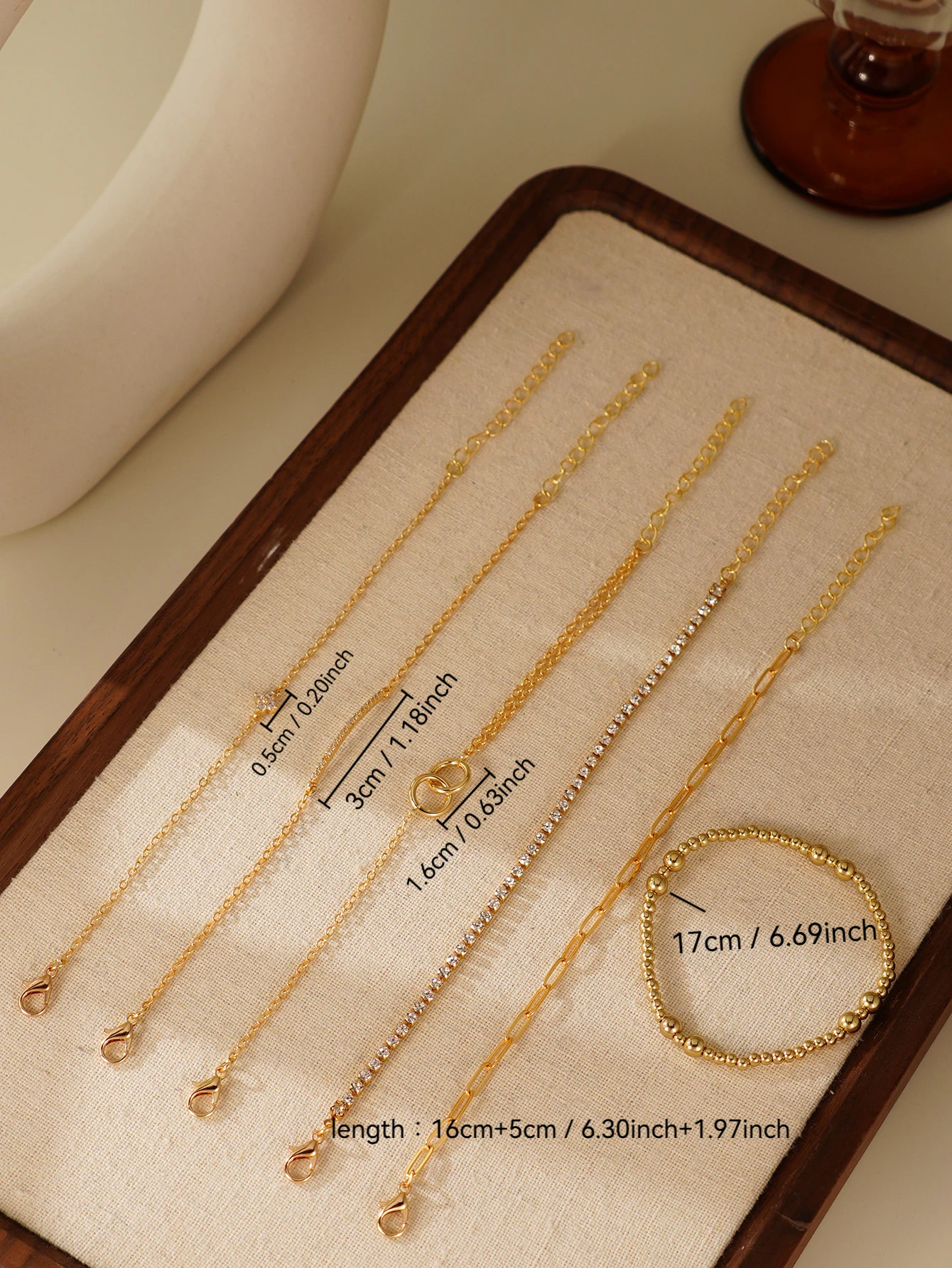 6pcs Multi-Layer Stacking Bracelet Set for Women