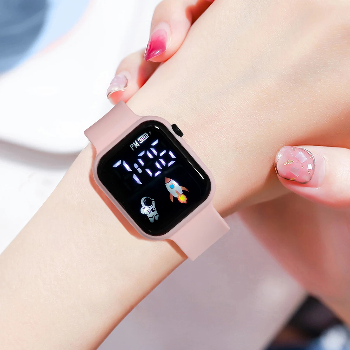 New Student Smart Watch Men's and Women's Astronaut Rocket Touch Screen Sports Electronic Watch Children's Festival Gift 5