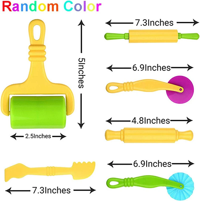 Puzzle Play Dough Tool Kit For Kids Number Letters Symbols Cutters Dough Rollers Clay Playdough Accessories Preschool DIY Toys 6