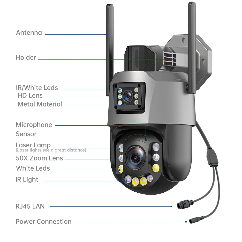HD 20X/50X التكبير واي فاي كاميرا متحركة في الهواء...