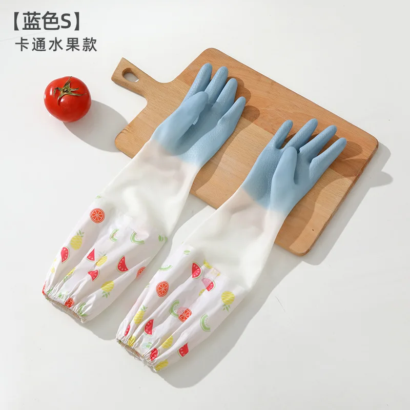 Household Dishwashing Gloves Thickened Waterproof Cleaning Gloves Non Slip Kitchen Rubber