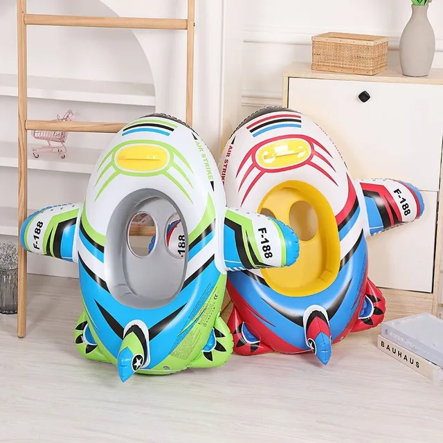 Aircraft Shape Baby Swim Ring Circle Seat Inflatable Toy Swimming Circle Inflatable Fun Style Baby Swimming Float Seat 3