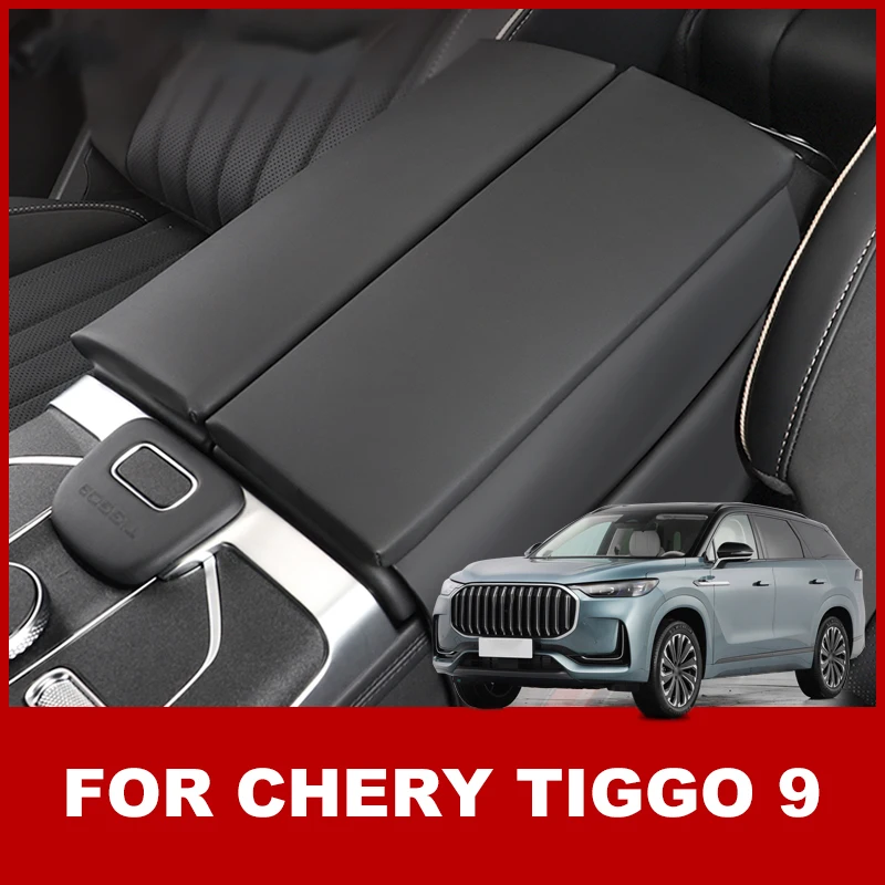 

Car Center Console Armrest Box Cover For Chery Tiggo 9 2023 Microfiber Leather Auto Protection Pad Interior Accessories