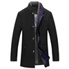 2023 Cross-border Trade Men's Woolen Overcoat Autumn/winter Thickened Scarf Collar Jacket Top For Men Fashionable Outerwear 3