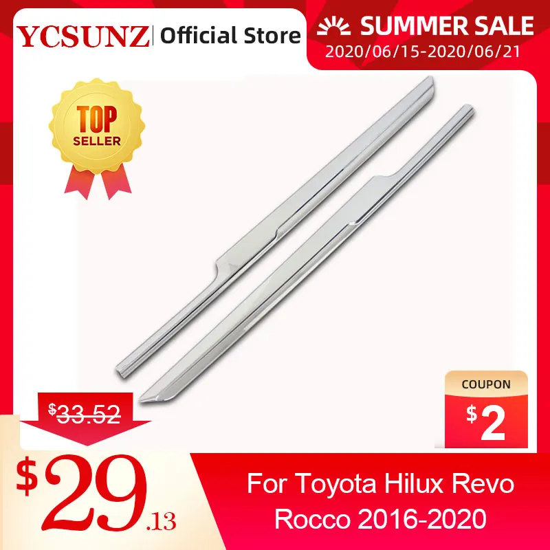 Car Accessories Chrome Tail Gate Cover Truck Trim For Toyota Hilux Revo Rocco SR5 car accessories