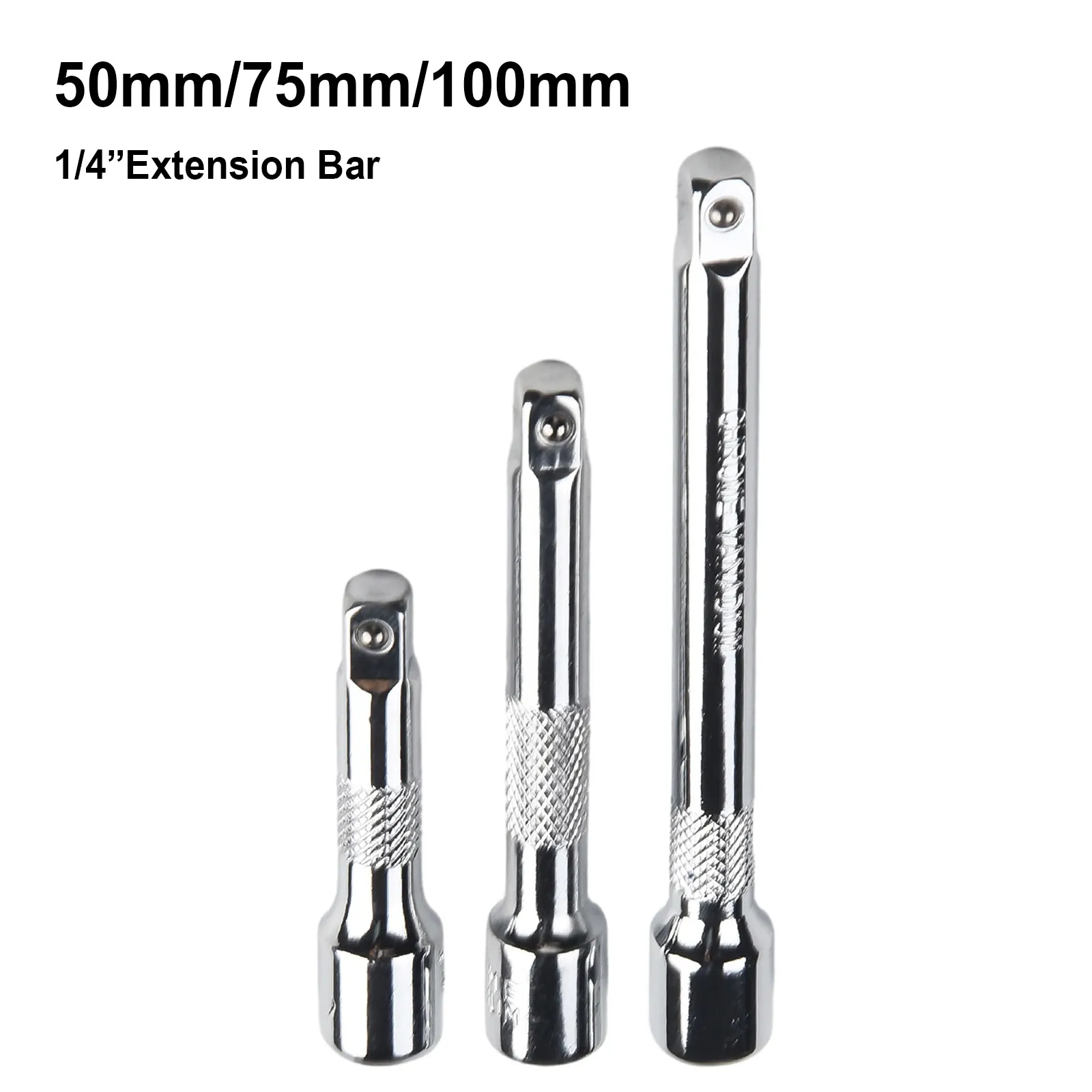 1/4" Socket Ratchet Wrench Extension Bar Ratchet Socket Wrench Adapter 50/75/100MM Long Bar Steering Sleeve Connecting Rod 1/4" Socket Ratchet Wrench Extension Bar Ratchet Socket Wrench Adapter 50/75/100MM Long Bar Steering Sleeve Connecting Rod
