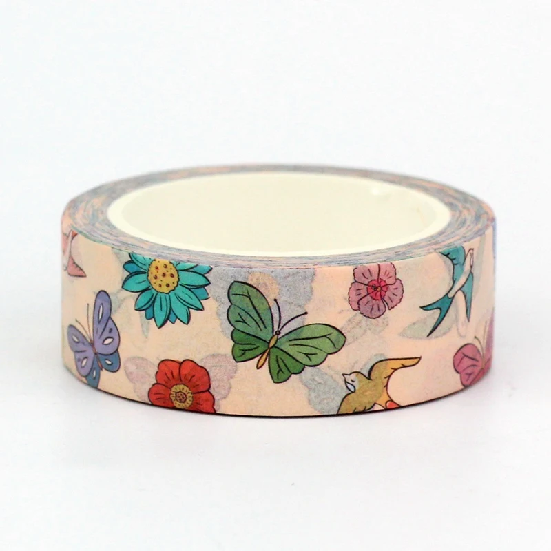 2024 NEW 1PC 10M Decor Swallow Butterfly Flower Washi Tape for Scrapbooking Journaling Adhesive Masking Tape Cute Stationery 3