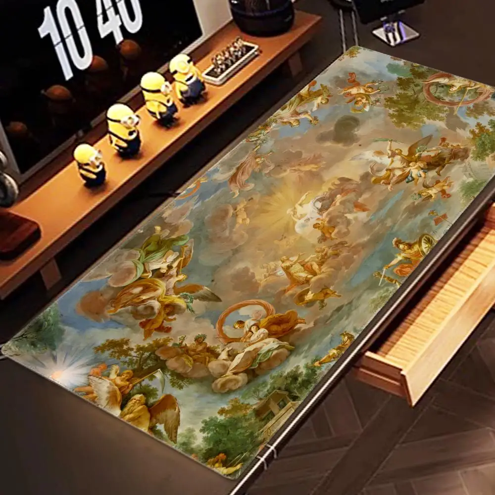 Renaissance art painting Mousepad Mouse Mat With Pad gaming accessories Prime Gaming XXL Keyboard Pad Stitch Padding Mat
