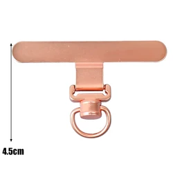 Rotatable Ultra - Thin Stainless Steel Phone Lanyard with Anti - Lost Hanging Strap - 4PCS (A - Metal Rose Gold)