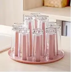 Kitchen Cup Drying Rack Dust-Proof Glass Cup Drainer Holder Stand Detachable Bottle Dish Drying ShelfStorage Tray Kitchen Tool 4