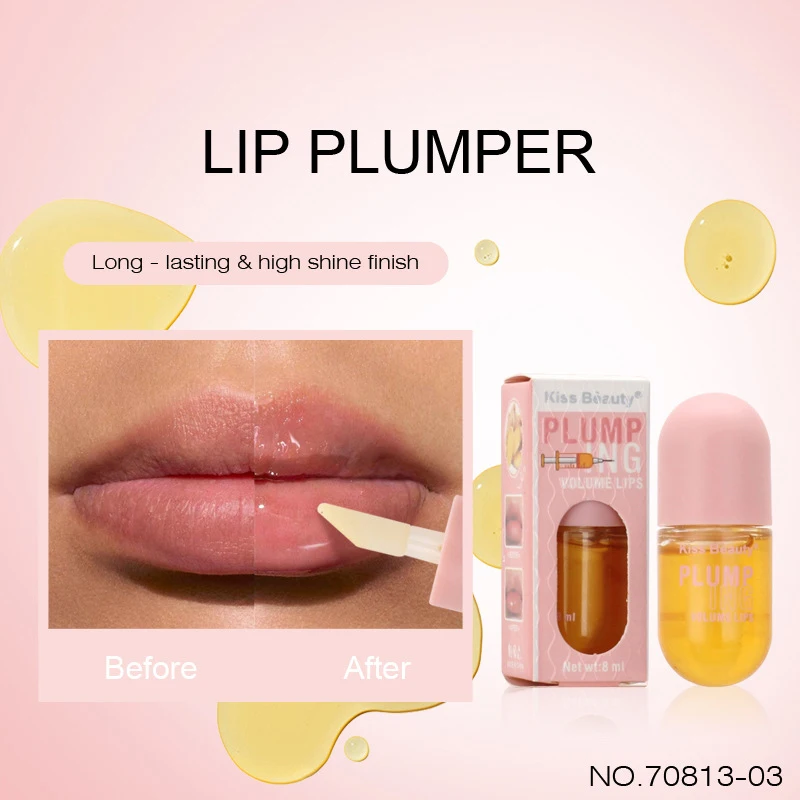 Long Lip Plumper Oil Lasting Instant Lip Sleeping Mask Serum Collagen Volume Increases lip makeup,lip plumper