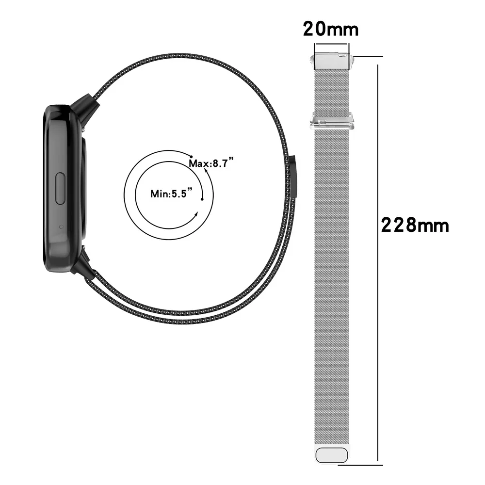 Magnetic Loop Stainless Steel Fashion Strap