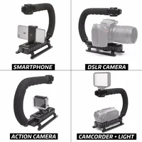 U C Shaped Holder Grip Video Handheld Stabilizer for DSLR Nikon Canon Sony Camera and Light Portable SLR Steadicam for Gopro U - Image 5