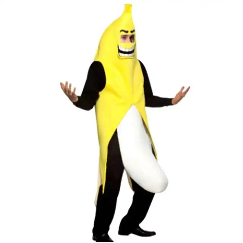 Halloween Purim Cosplay Costume Banana Man Jumpsuit Adult Festival Party Spoof Garment Set Stage Stage Show Clothes Anime Dress