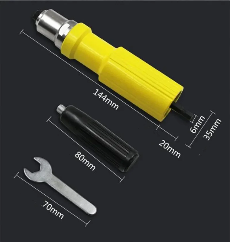 New high quality electric rivet gun machine pull pin conversion head accessories core pulling