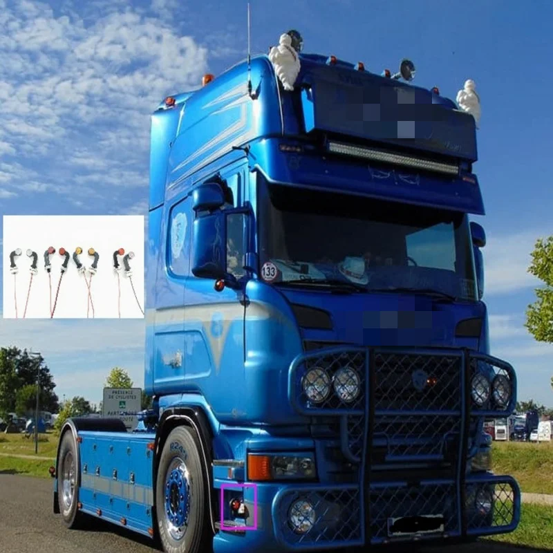 LED Outline Marker Side Lamps Clearance Lights for 1/14 Tamiya RC Truck SCANIA MAN TGX Upgrade Accessories 4