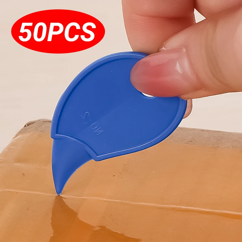 

1-50PCS Portable Anti Lost Mini Plastic Box Opener Letter Sharp Mail Envelope Opener Safety Papers Cutter Unpacking Supplies