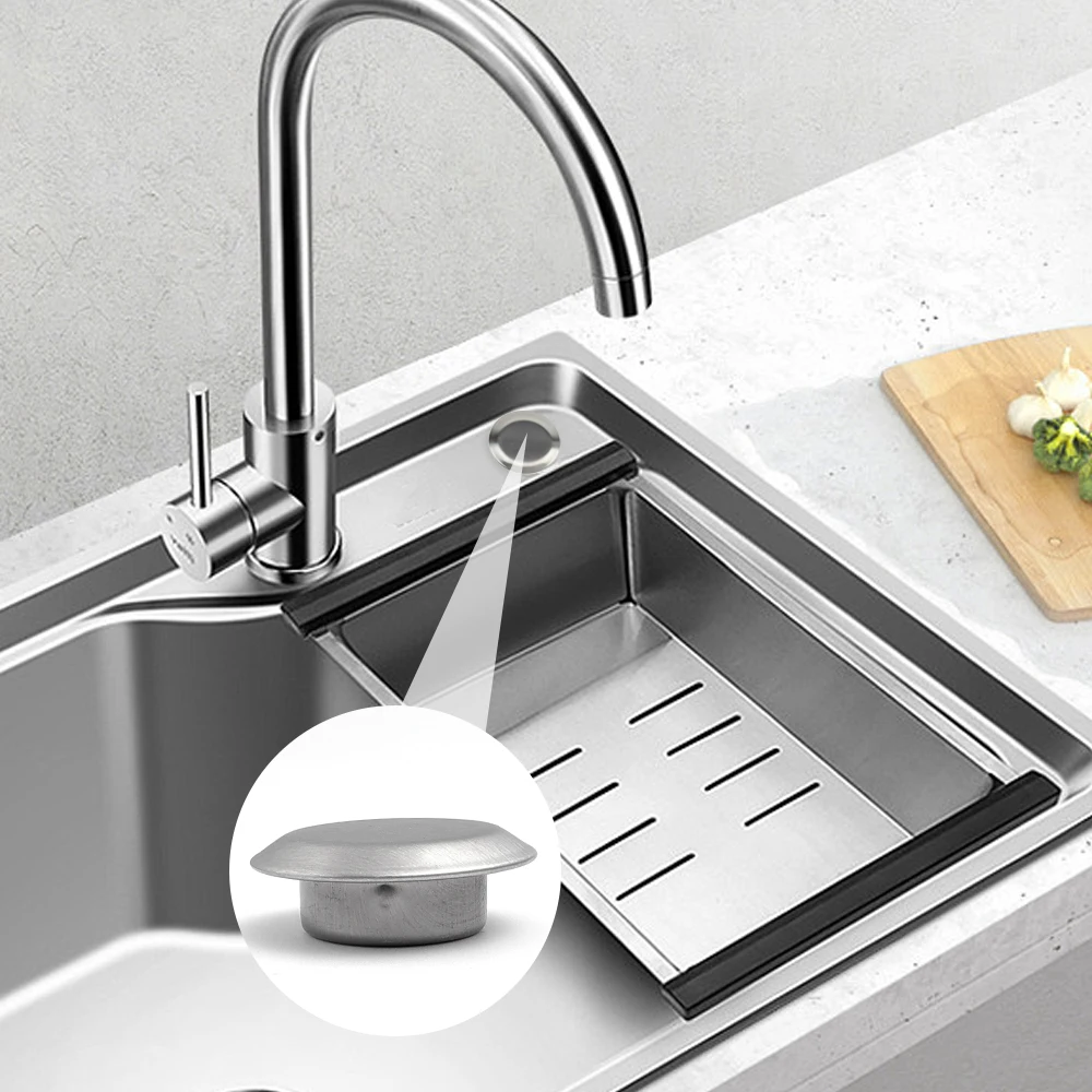 Faucet Hole Cover Stainless Steel Water Blanking Plug Stopper for Washbasin Sink Tap Anti-leakage Kitchen Drainage Sealing Cover