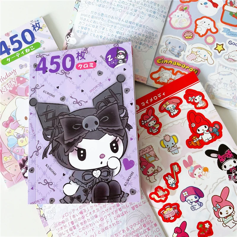 Japanese Sticker Book Within 450pcs Stickers Cartoon Sanrio