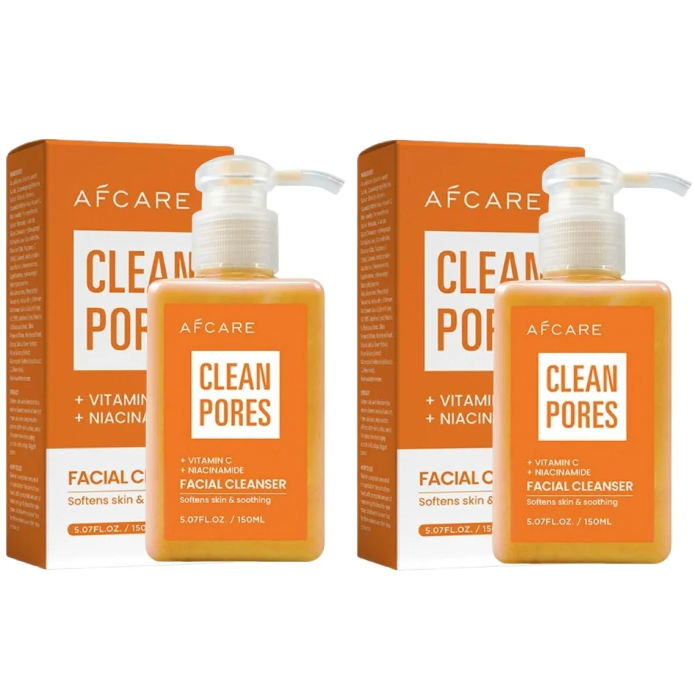 Detergente alla vitamina C 150 ml Formula schiumogena illuminante Pulizia profonda Illumina Scioglie il sebo Acido ialuronico Nutre la pelle_voghion.com