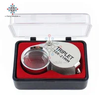 Metal Jewelry Magnifying Glass Jewelers Eye Tool Jewellery Folding Loupe Glass Lens Magnifying Triplet Glass Jewelry Diamond 1