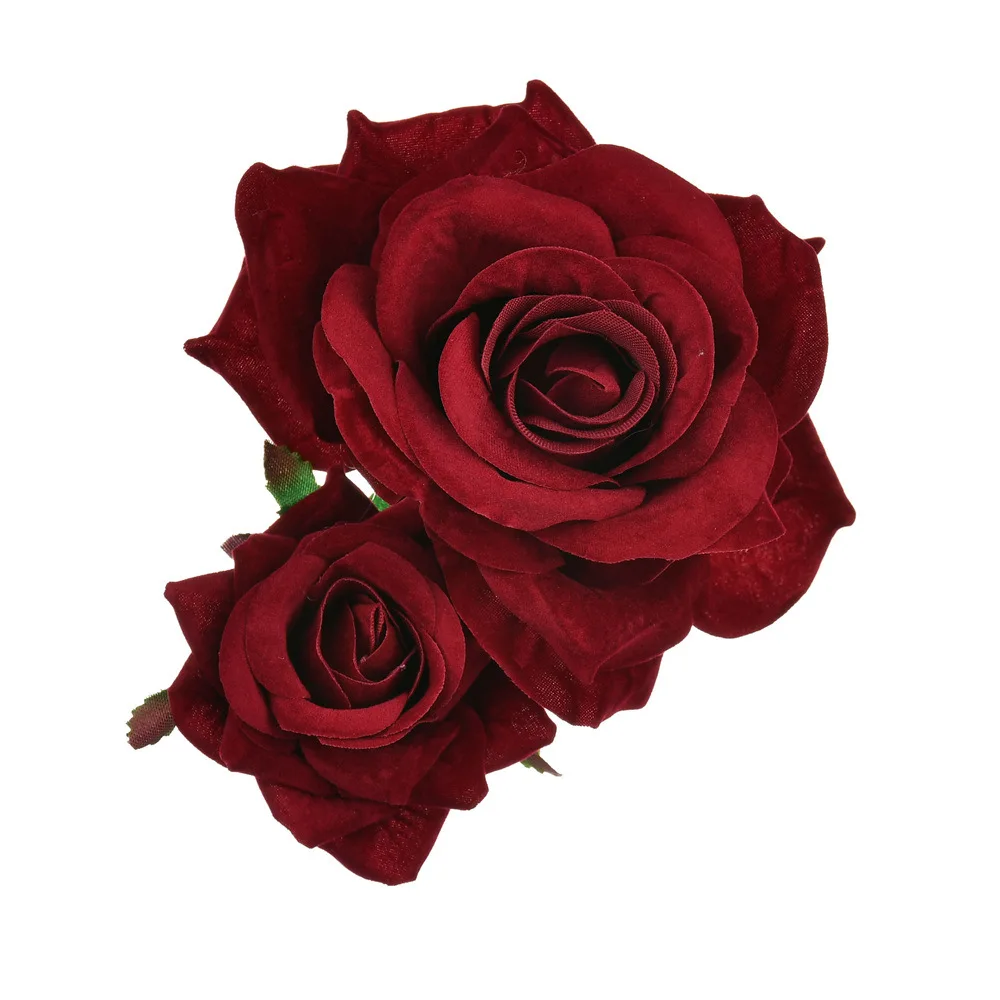 Elegante Accessorio per Capelli da Damigella, Fiore Decorativo per Acconciature Nuziali, Doppia Rosa, Fermaglio per Capelli, Accessori Moda Matrimonio 2026 - Image 3