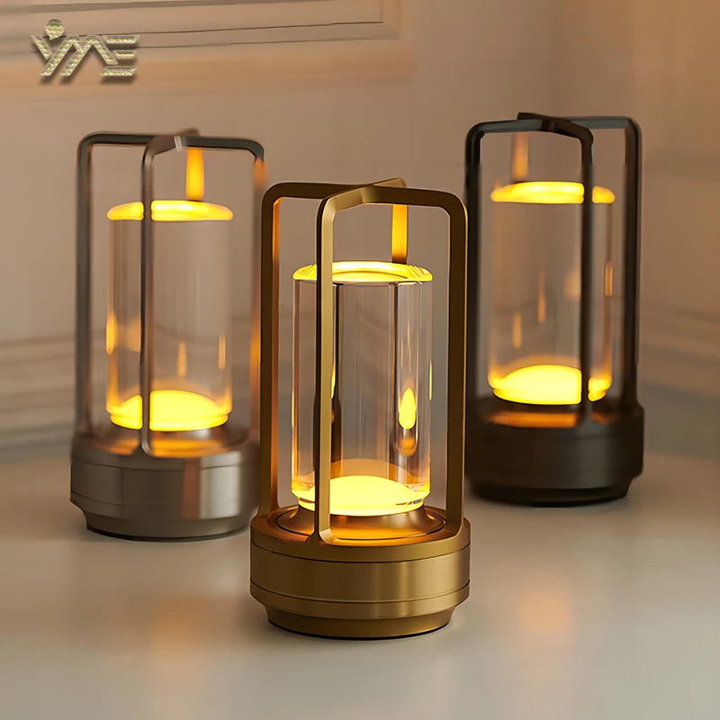 

New Led Night Light Desktop Decorative Table Lamp Bedside Table Decoration Atmosphere Touch USB Charging Bedroom Camping Outdoor