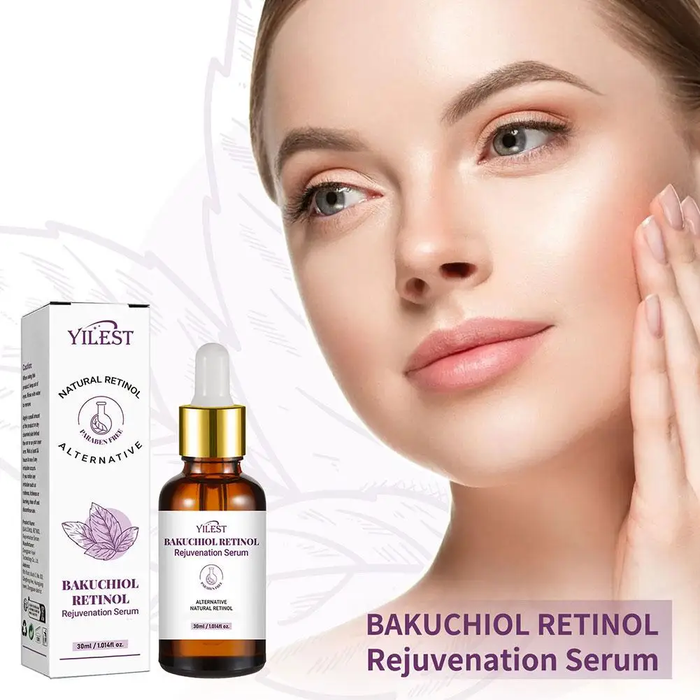 2PCS Bakuchiol Retinol Rejuvenation Serum For Face Minimize Wrinkles Retinol & Vitamin Face Serum Korean, Skin Firming Care 30ml