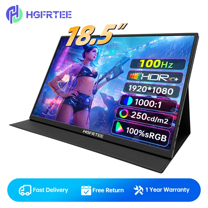 18,5 дюймовый портативный монитор 100 Гц с отверстием VESA ADS-IPS панель rgb100% большой экран игровой Расширенный дисплей для ноутбука Xbox