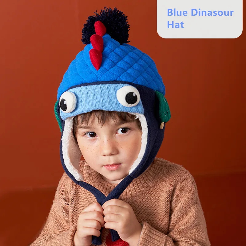 Kids Winter Hats for 1-3-5-7Y Boy Velvet Thick Hat Toddler Girl Cap Children Baby Photography Props Boy Accessories Warmer Stuff