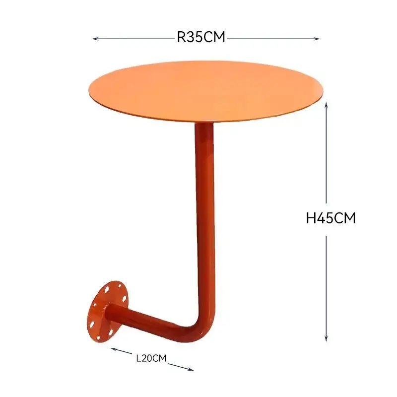 Wall-Mounted Small Round Table for Cafe Milk Tea Shop Corner Booth Space-Saving Bistro Counter Dessert Bar Wall Installation - Image 16