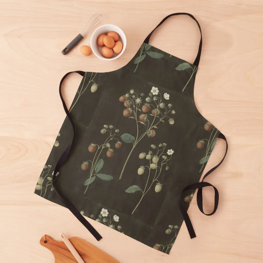 

Botanical Wild Strawberry Apron All For Kitchen And Home Dress Art Apron