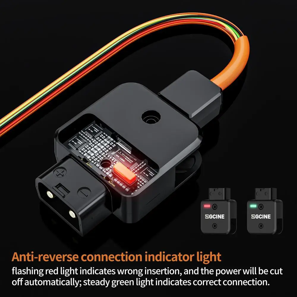 ZGCINE MD-P4 D-Tap to 4 D-Tap 1:4 분배 어댑터 케이블 (V-마운트 배터리용, 카메라 LED 비디오 조명 모니터 전원 공급)