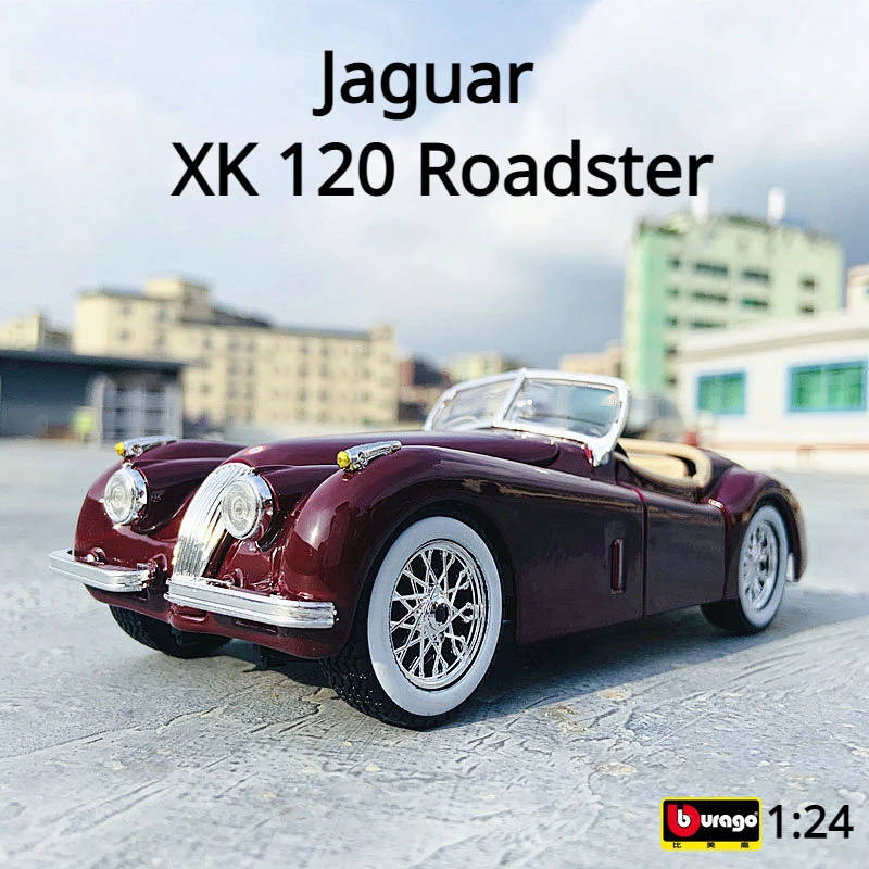 

Модель автомобиля из сплава Bburago 1:24 1951 Jaguar XK 120 Roadster, литье под давлением, декоративная коллекция, игрушечные инструменты, подарок
