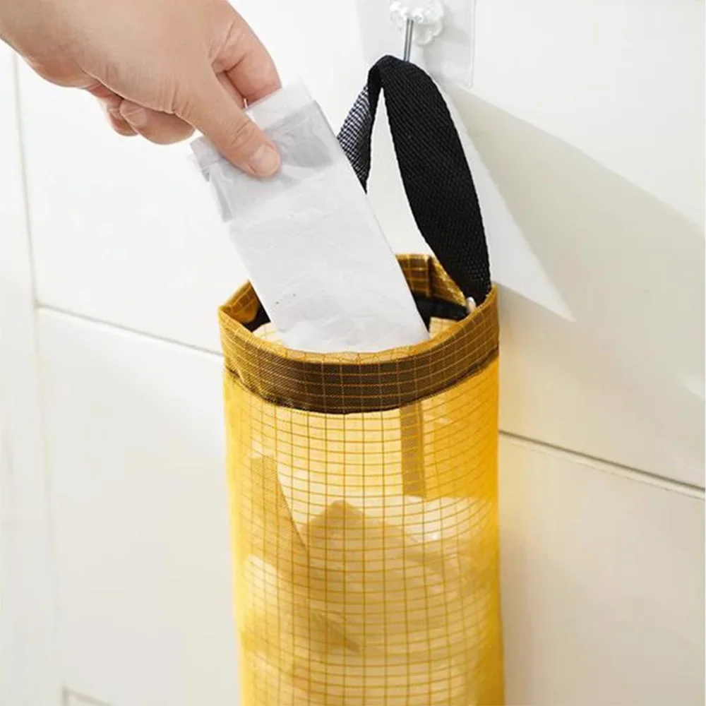 1 PCS Garbage Bag Storage Kitchen Garbage Organizer Plastic Bag Holder Organizing Hanging Collection Storage